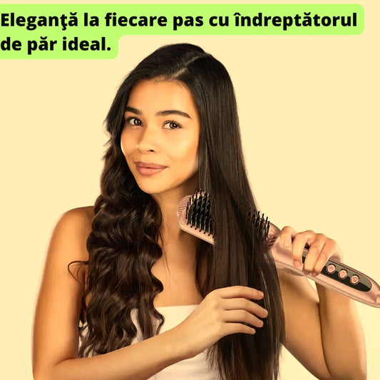 Perie electrică fără fir pentru îndreptarea părului